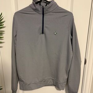 Peter Millar Men's Gray Zip-Up Sweater
